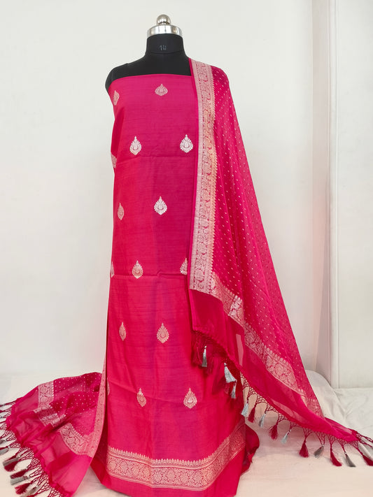 Handloom kadwa suits